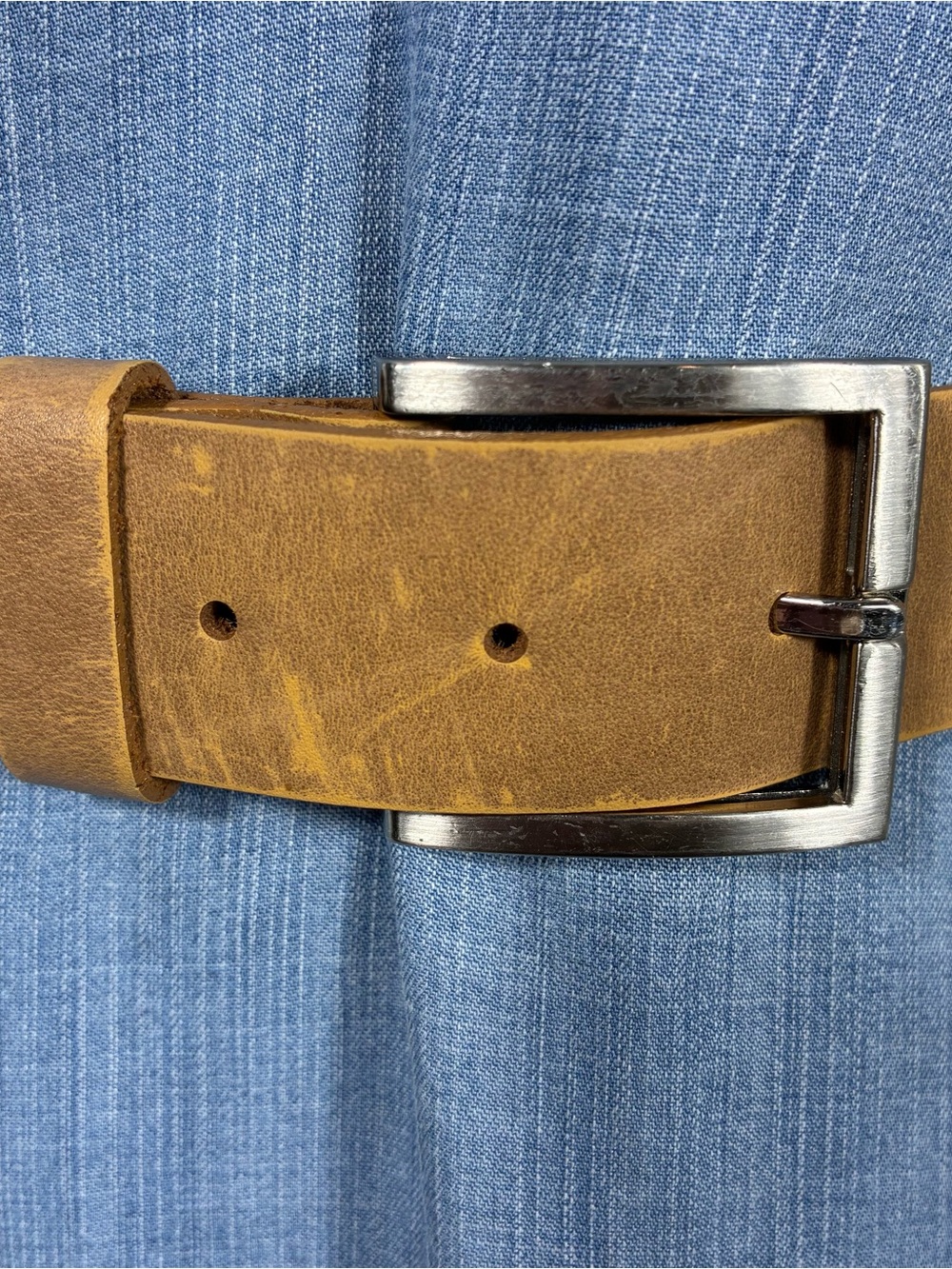 ALDO Womens belt Sz L tan genuine leather made in Canada